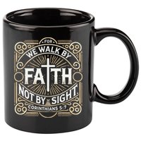 For We Walk Faith Not By Sight Christian Bible Verse 11oz C Handle Ceramic Mug
