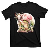 Frog With Witch Hat ShirtSkull Mushroom Everybody Croaks T-Shirt