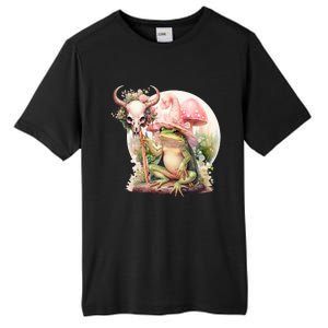 Frog With Witch Hat ShirtSkull Mushroom Everybody Croaks Tall Fusion ChromaSoft Performance T-Shirt