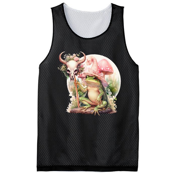 Frog With Witch Hat ShirtSkull Mushroom Everybody Croaks Mesh Reversible Basketball Jersey Tank