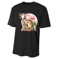 Frog With Witch Hat ShirtSkull Mushroom Everybody Croaks Performance Sprint T-Shirt