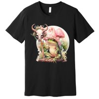 Frog With Witch Hat ShirtSkull Mushroom Everybody Croaks Premium T-Shirt