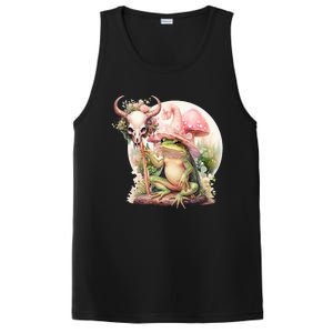 Frog With Witch Hat ShirtSkull Mushroom Everybody Croaks PosiCharge Competitor Tank