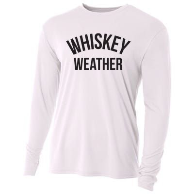 Funny Whiskey Weather Winter Holiday Cooling Performance Long Sleeve Crew