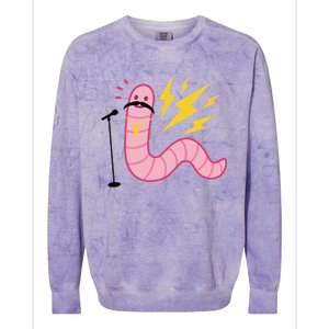 Funny Worm With A Mustache Tom Ariana Reality Colorblast Crewneck Sweatshirt