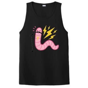 Funny Worm With A Mustache Tom Ariana Reality PosiCharge Competitor Tank