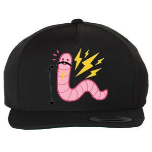 Funny Worm With A Mustache Tom Ariana Reality Wool Snapback Cap