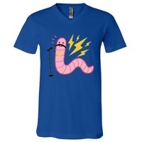 Funny Worm With A Mustache Tom Ariana Reality V-Neck T-Shirt