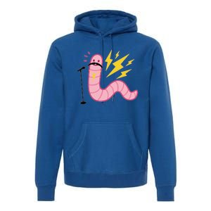 Funny Worm With A Mustache Tom Ariana Reality Premium Hoodie