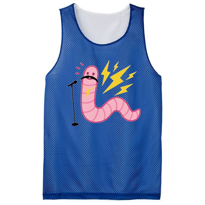 Funny Worm With A Mustache Tom Ariana Reality Mesh Reversible Basketball Jersey Tank