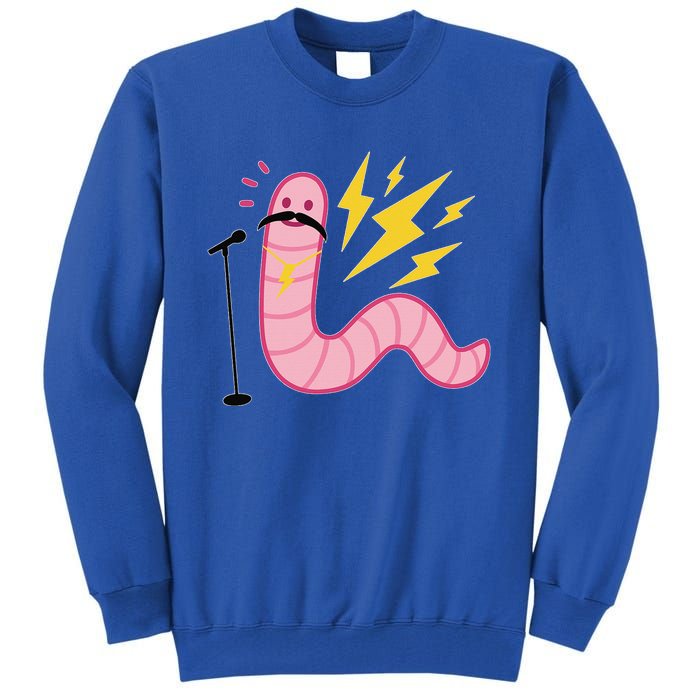 Funny Worm With A Mustache Tom Ariana Reality Tall Sweatshirt