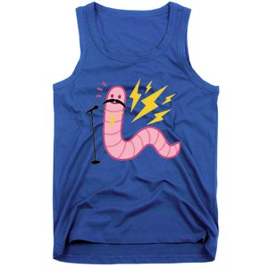 Funny Worm With A Mustache Tom Ariana Reality Tank Top