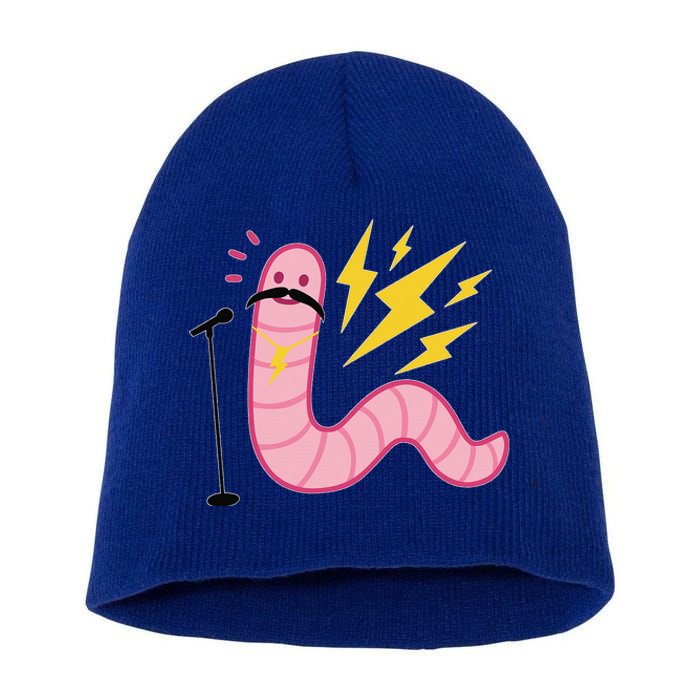 Funny Worm With A Mustache Tom Ariana Reality Short Acrylic Beanie