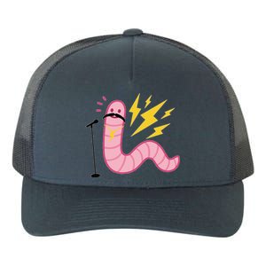 Funny Worm With A Mustache Tom Ariana Reality Yupoong Adult 5-Panel Trucker Hat