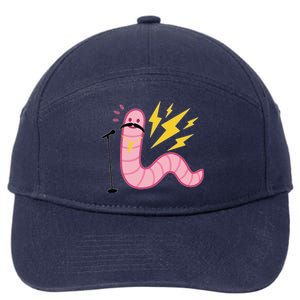 Funny Worm With A Mustache Tom Ariana Reality 7-Panel Snapback Hat