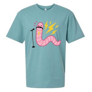 Funny Worm With A Mustache Tom Ariana Reality Sueded Cloud Jersey T-Shirt