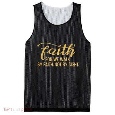 Faith We Walk By Faith Not By Sight Christian Mesh Reversible Basketball Jersey Tank