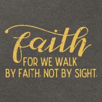 Faith We Walk By Faith Not By Sight Christian Cotton Canvas Backpack