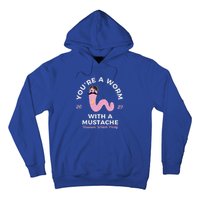 Funny Worm With A Mustache Hoodie