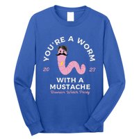 Funny Worm With A Mustache Long Sleeve Shirt