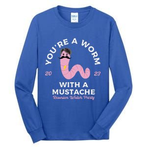 Funny Worm With A Mustache Tall Long Sleeve T-Shirt