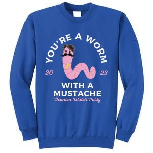 Funny Worm With A Mustache Tall Sweatshirt