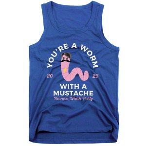 Funny Worm With A Mustache Tank Top