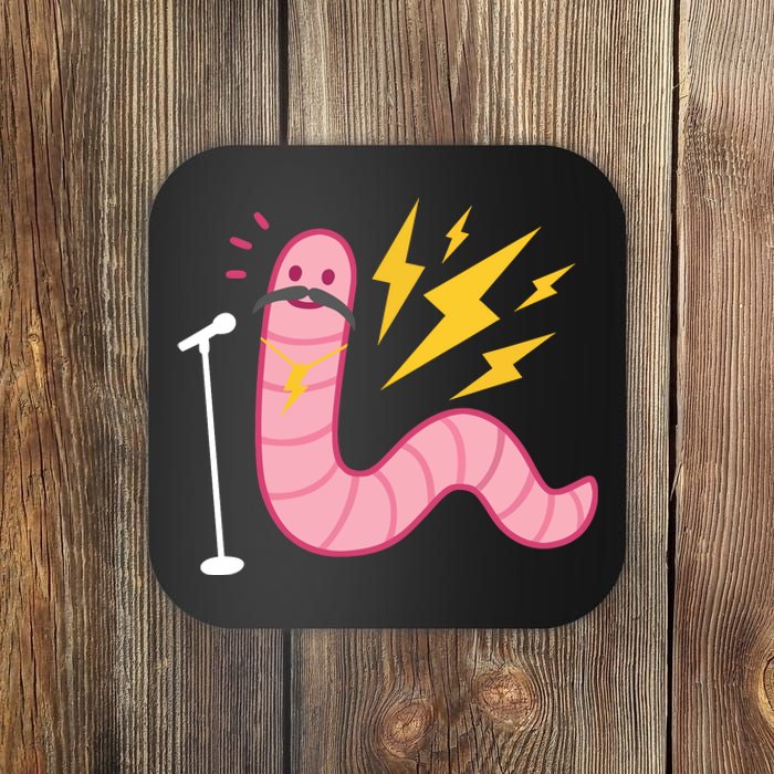 Funny Worm With A Mustache Tom Ariana Reality Coaster