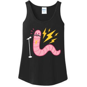 Funny Worm With A Mustache Tom Ariana Reality Ladies Essential Tank