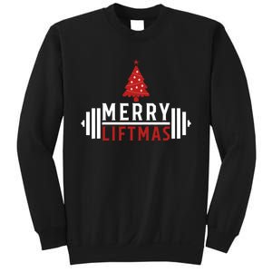 Funny Weightlifting Weight Lifters Merry Liftmas Christmas Sweatshirt