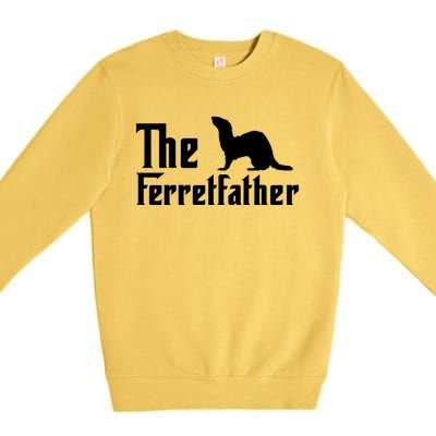 Ferret Whisperer Wildlife Animal Rodent Best Dad Ever Gift Premium Crewneck Sweatshirt