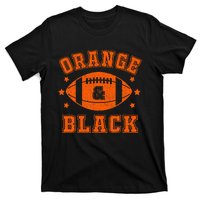 Football We Wear Orange And Black School Spirit T-Shirt