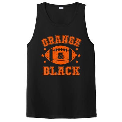 Football We Wear Orange And Black School Spirit PosiCharge Competitor Tank