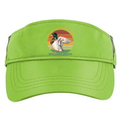 Funny Waterfowl Wild Birds Easily Distracted By Mallard Duck Adult Drive Performance Visor