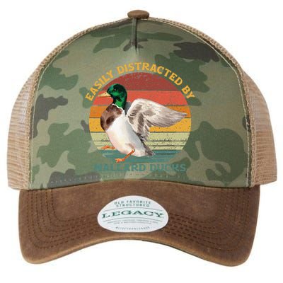 Funny Waterfowl Wild Birds Easily Distracted By Mallard Duck Legacy Tie Dye Trucker Hat