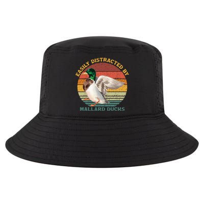 Funny Waterfowl Wild Birds Easily Distracted By Mallard Duck Cool Comfort Performance Bucket Hat