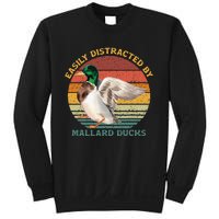 Funny Waterfowl Wild Birds Easily Distracted By Mallard Duck Sweatshirt