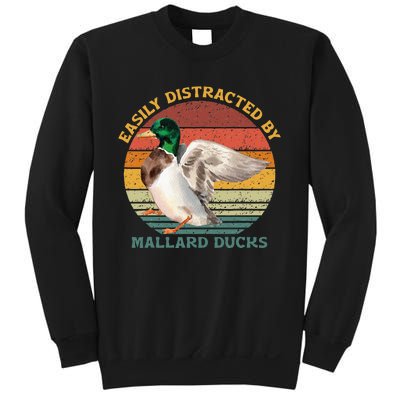 Funny Waterfowl Wild Birds Easily Distracted By Mallard Duck Sweatshirt