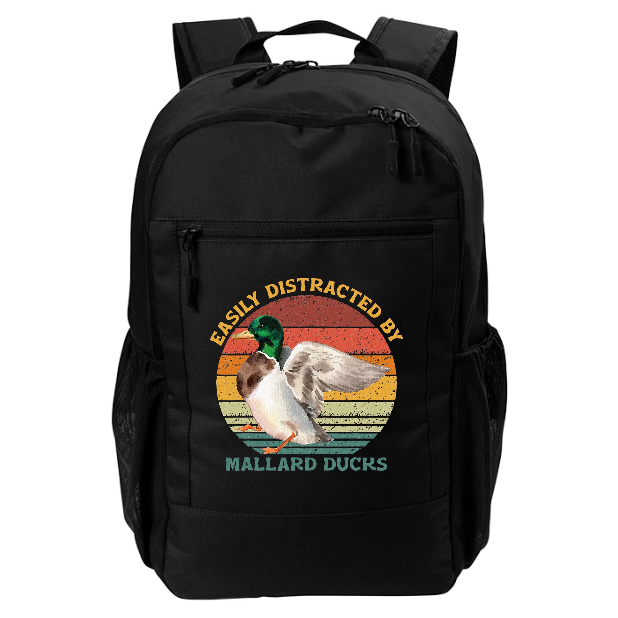 Funny Waterfowl Wild Birds Easily Distracted By Mallard Duck Backpack