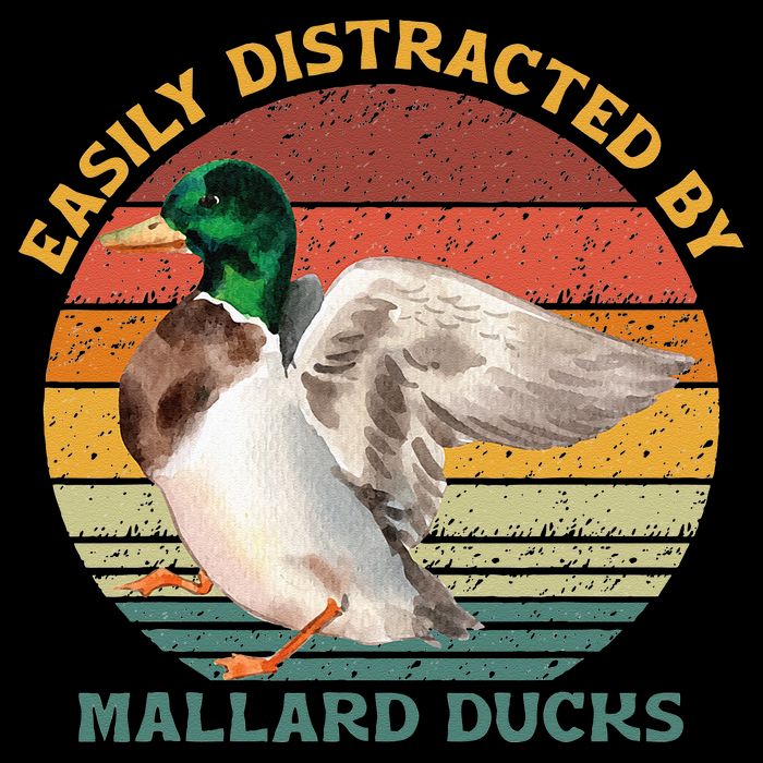 Funny Waterfowl Wild Birds Easily Distracted By Mallard Duck 16 in Basic Backpack