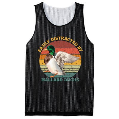 Funny Waterfowl Wild Birds Easily Distracted By Mallard Duck Mesh Reversible Basketball Jersey Tank