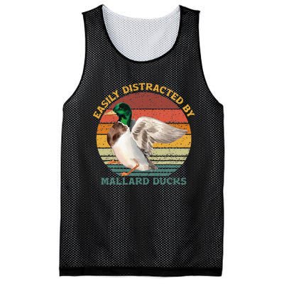 Funny Waterfowl Wild Birds Easily Distracted By Mallard Duck Mesh Reversible Basketball Jersey Tank