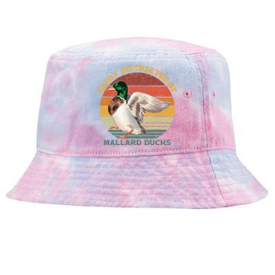 Funny Waterfowl Wild Birds Easily Distracted By Mallard Duck Tie-Dyed Bucket Hat