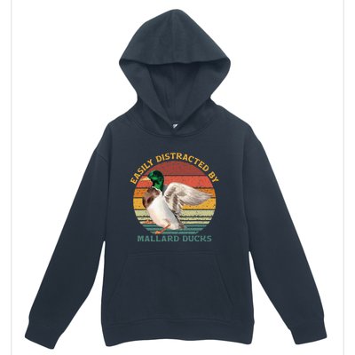 Funny Waterfowl Wild Birds Easily Distracted By Mallard Duck Urban Pullover Hoodie