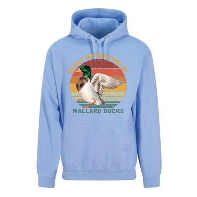 Funny Waterfowl Wild Birds Easily Distracted By Mallard Duck Unisex Surf Hoodie