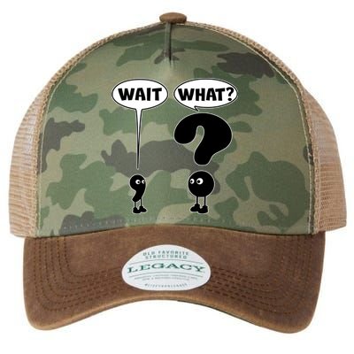 Funny Wait What Comma Question Mark Comic Legacy Tie Dye Trucker Hat