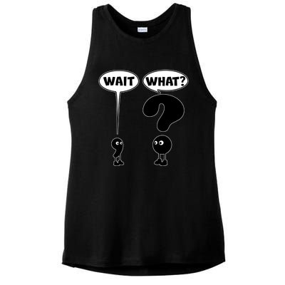 Funny Wait What Comma Question Mark Comic Ladies PosiCharge Tri-Blend Wicking Tank