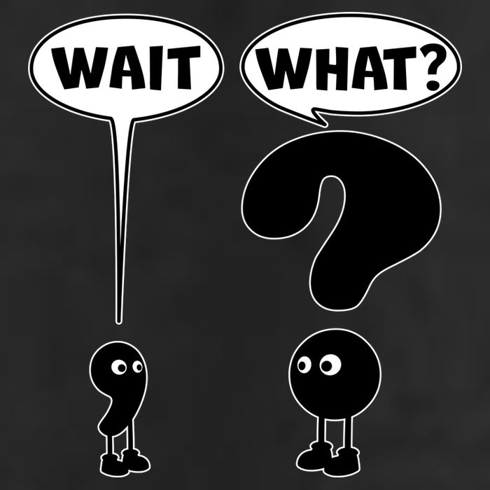 Funny Wait What Comma Question Mark Comic Cool Comfort Performance Bucket Hat