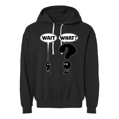 Funny Wait What Comma Question Mark Comic Garment-Dyed Fleece Hoodie