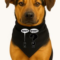 Funny Wait What Comma Question Mark Comic USA-Made Doggie Bandana
